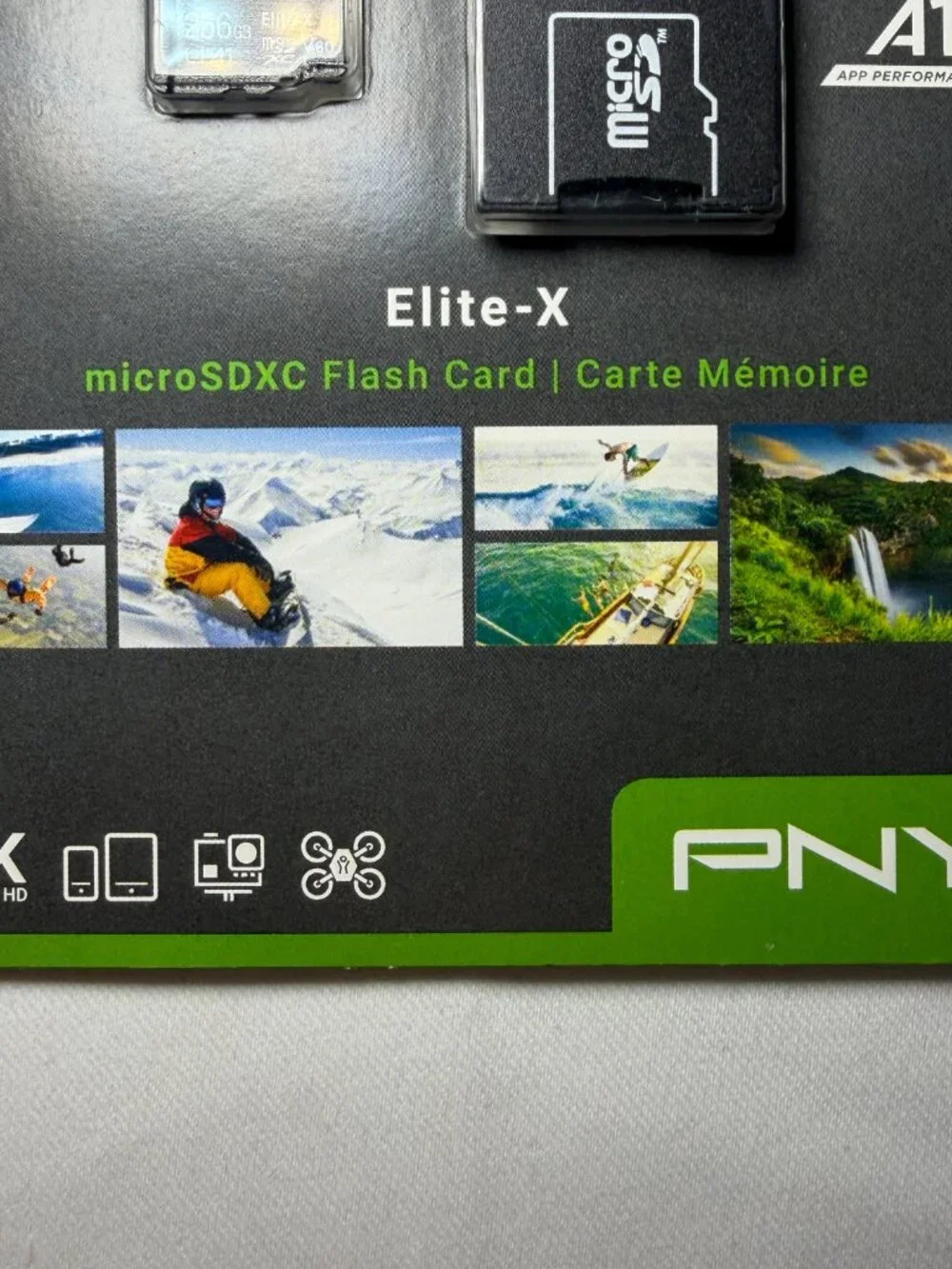 PNY 256GB Elite-X MicroSDXC Flash Card 4K Ultra HD 100MB/s P-SDU25U3100EX-GE NIP